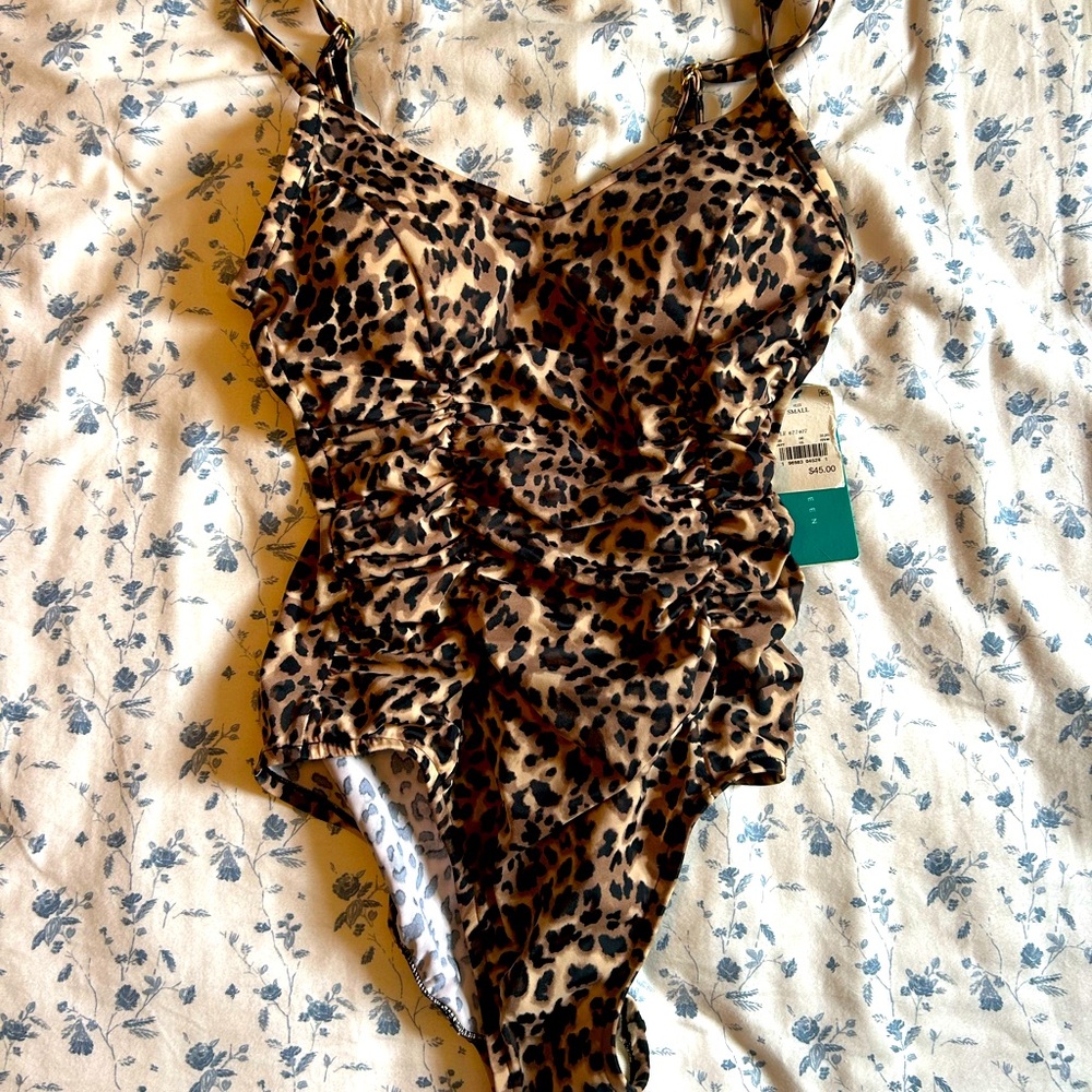 NWT Aquagreen leopard print one-piece